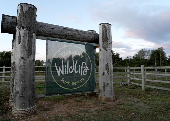 Yorkshire Wildlife Park sign, context for man's final moments at tiger enclosure