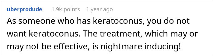 Comment about keratoconus condition and treatment challenges Comment about keratoconus condition and treatment challenges