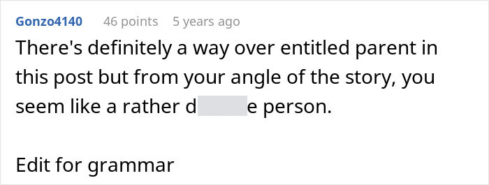 User calling out entitlement and behavior in Halloween candy refusal post