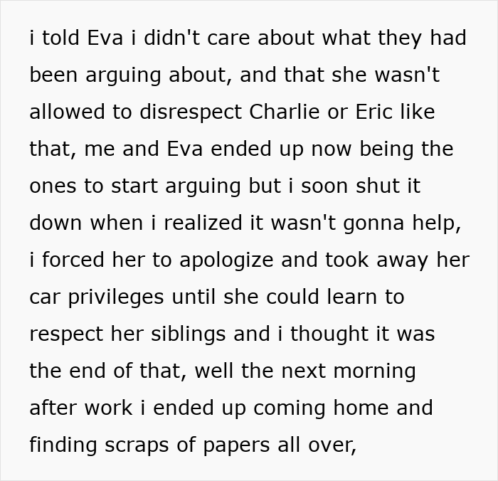 Text snippet describing family conflict and a daughter's cruel outburst that tore the family apart. Text snippet describing family conflict and a daughter's cruel outburst that tore the family apart.