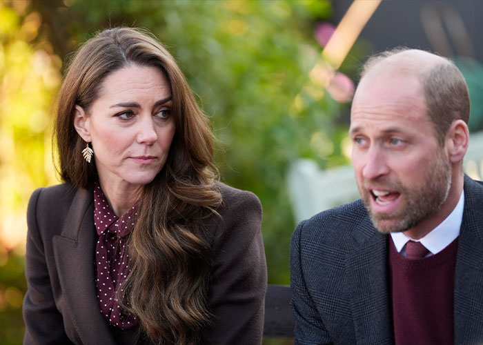 Close-up of Prince William and Kate Middleton engaged in conversation during a royal event.