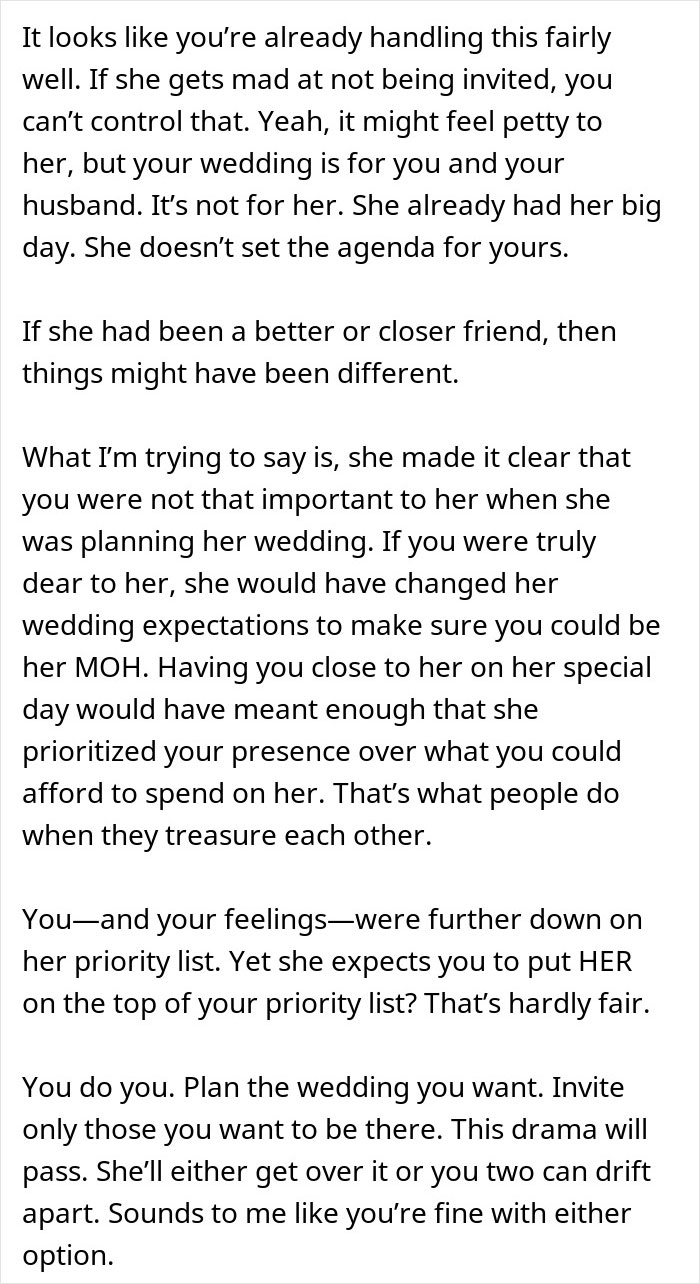 Bride Promised Her Friend The MOH Spot For 15 Years, Then Asked Her To Fetch Drinks At The Wedding Bride Promised Her Friend The MOH Spot For 15 Years, Then Asked Her To Fetch Drinks At The Wedding