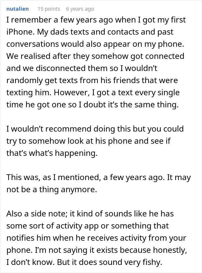 Comment recalling iPhone message syncing and warning about phone tracking Comment recalling iPhone message syncing and warning about phone tracking