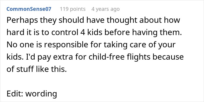 An online comment about parent responsibility after a dad yells and threatens crew members. An online comment about parent responsibility after a dad yells and threatens crew members.