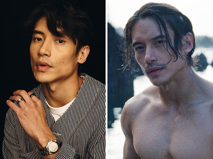Manny Jacinto side-by-side photos as a potential Hollywood Hunks candidate for Sexiest Man Alive.