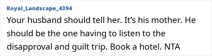 A comment giving advice to a child-free couple about booking a hotel instead of sharing a bunk room. A comment giving advice to a child-free couple about booking a hotel instead of sharing a bunk room.