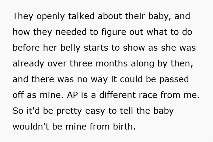 Text post about a wife’s pregnancy with another man during an affair. Text post about a wife’s pregnancy with another man during an affair.