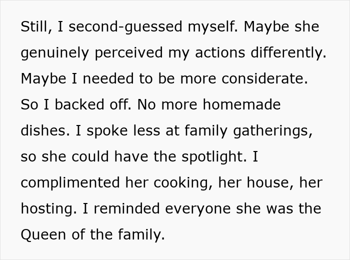 Daughter-in-law second-guesses herself and backs off to avoid conflict with toxic mom Daughter-in-law second-guesses herself and backs off to avoid conflict with toxic mom