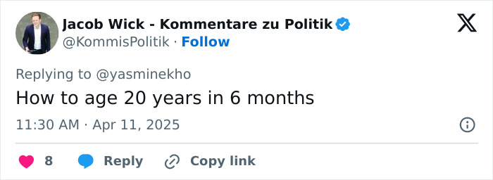 A tweet about an extreme swimmer with the caption: How to age 20 years in 6 months. A tweet about an extreme swimmer with the caption: How to age 20 years in 6 months.