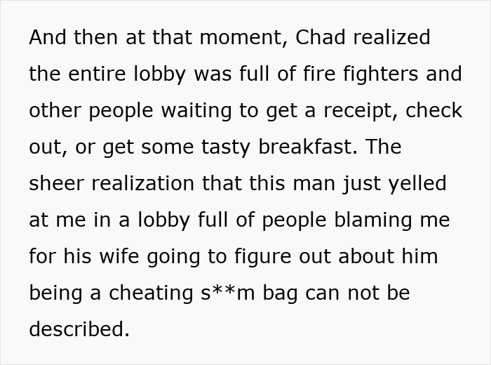 Guest realizes everyone in hotel lobby knows about his cheating after yelling Guest realizes everyone in hotel lobby knows about his cheating after yelling