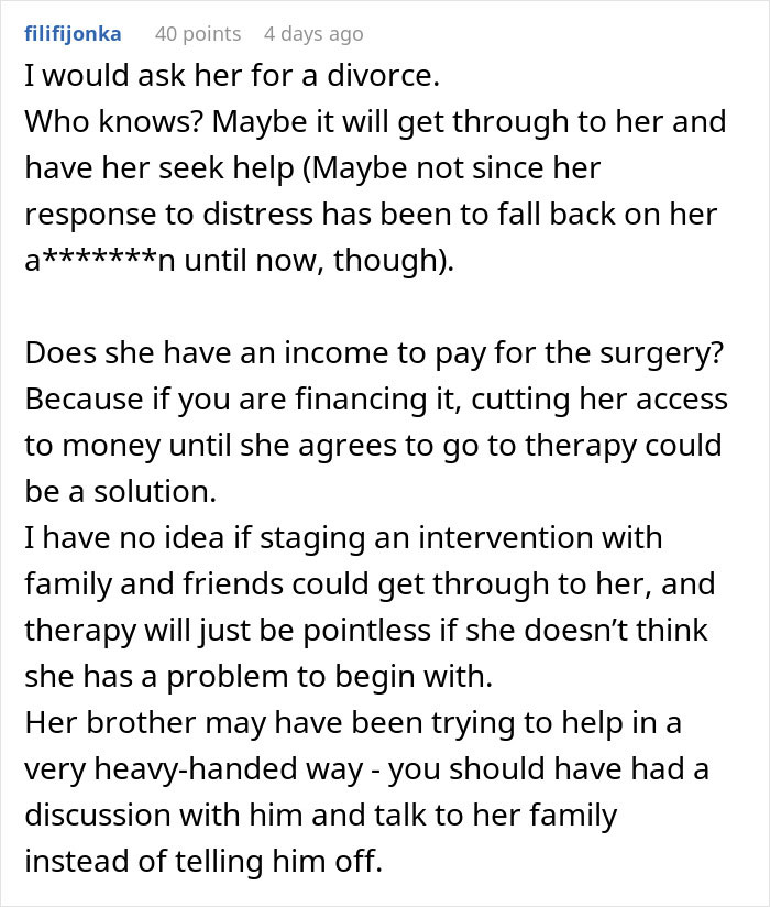 Brother’s Cruel Jokes About His Sister’s Surgeries Leave Her Devastated And Her Husband Unable To Leave Brother’s Cruel Jokes About His Sister’s Surgeries Leave Her Devastated And Her Husband Unable To Leave