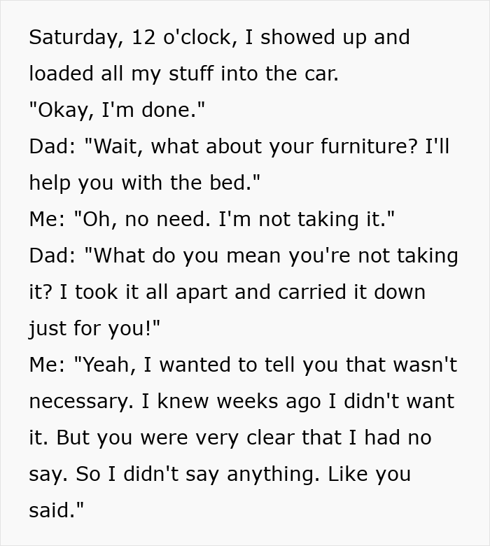 Man Regrets Shutting Up His Son, Who Just Wanted To Arrange A More Convenient Way To Move Out Man Regrets Shutting Up His Son, Who Just Wanted To Arrange A More Convenient Way To Move Out
