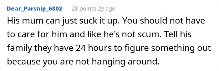 A comment giving advice to a woman after discovering infidelity in her boyfriend's phone while he receives heart surgery.