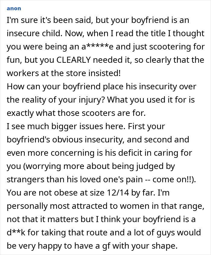 Woman Uses A Mobility Scooter At The Store, Her Boyfriend’s Reaction Reveals Feelings He’s Been Hiding Woman Uses A Mobility Scooter At The Store, Her Boyfriend’s Reaction Reveals Feelings He’s Been Hiding