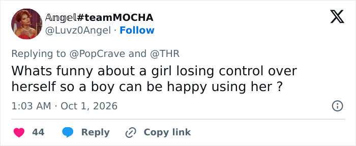 Tweet by @Luvz0Angel commenting on the tasteless narrative regarding Cornell 7 horror hit