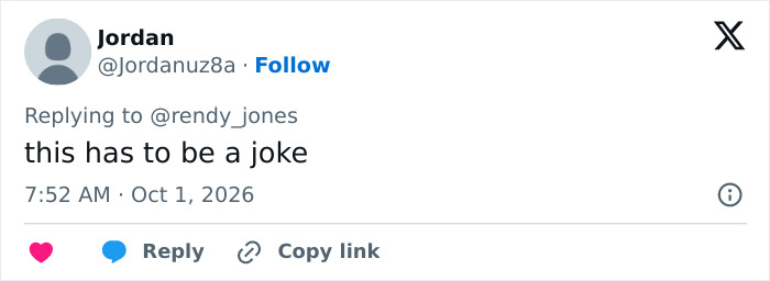 Tweet by @jordanuz8a saying this has to be a joke regarding Cornell 7 horror hit