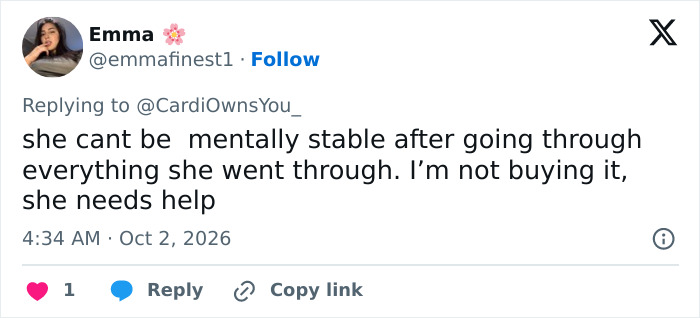 Tweet expressing concern for G***y Rose Blanchard's mental health following her fiancé's d***h. Tweet expressing concern for G***y Rose Blanchard's mental health following her fiancé's d***h.