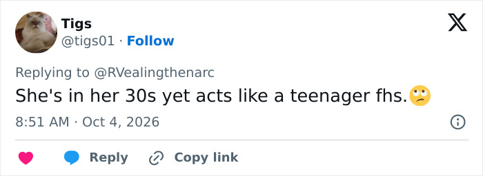 Tweet on Nicola and Brooklyn Beckham marriage criticizing her behavior as immature