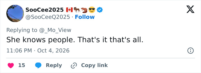 A tweet critiquing Gigi Hadid and nepotism stating she only knows people A tweet critiquing Gigi Hadid and nepotism stating she only knows people