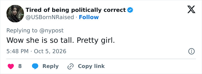 Tweet commenting on the physical appearance of Heidi Klum’s daughter Tweet commenting on the physical appearance of Heidi Klum’s daughter