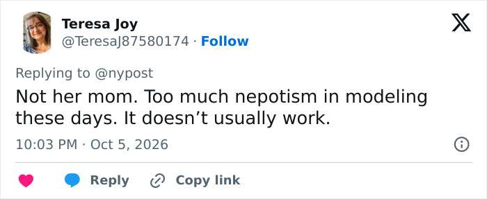 User post criticizing modeling industry stating there is too much nepotism User post criticizing modeling industry stating there is too much nepotism