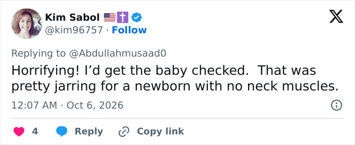 A social media post about Second Lady Usha Vance sparking backlash for a moment involving a newborn. A social media post about Second Lady Usha Vance sparking backlash for a moment involving a newborn.