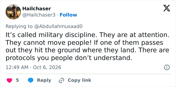 A social media post on military discipline regarding the Usha Vance incident. A social media post on military discipline regarding the Usha Vance incident.