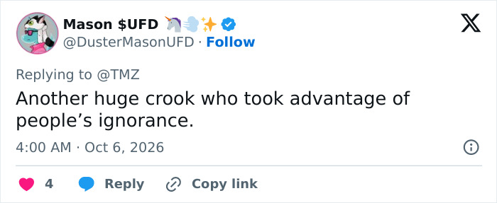 A post criticizing a televangelist who passes away after multiple scandals A post criticizing a televangelist who passes away after multiple scandals