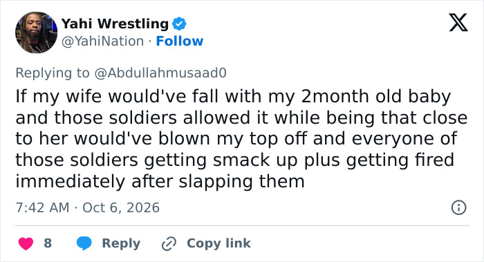 A social media post with critical commentary about Second Lady Usha Vance and an incident involving soldiers A social media post with critical commentary about Second Lady Usha Vance and an incident involving soldiers