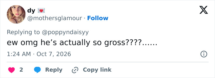 A social media user reaction to the Cole Sprouse allegations