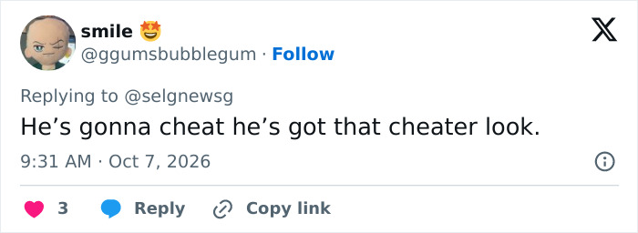 A critical social media comment about Benny Blanco in relation to Selena Gomez A critical social media comment about Benny Blanco in relation to Selena Gomez