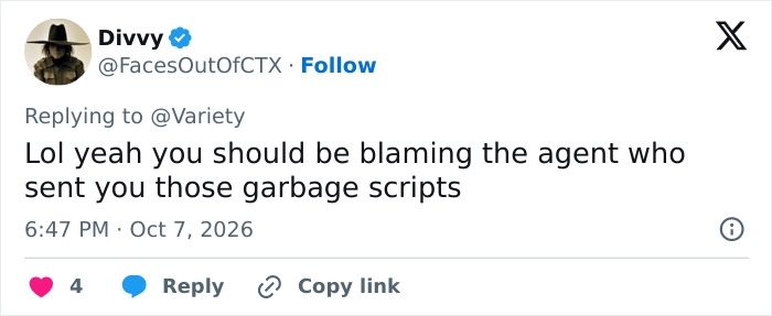 A social media post criticizing Hollywood star Stephen King remake scripts