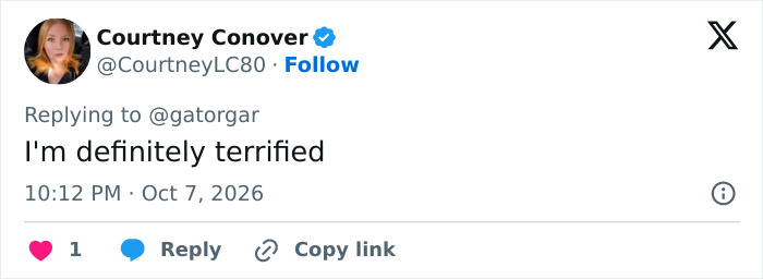 A tweet by Courtney Conover reacting to the creepy Rumpelstiltskin Tiptoe meme A tweet by Courtney Conover reacting to the creepy Rumpelstiltskin Tiptoe meme