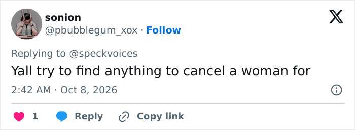 A social media post defending Zara Larsson from cancellation over workplace harassment rumors. A social media post defending Zara Larsson from cancellation over workplace harassment rumors.