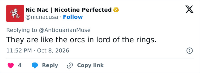 A social media comment comparing Susan Dell's Transformation to orcs in Lord of the Rings.