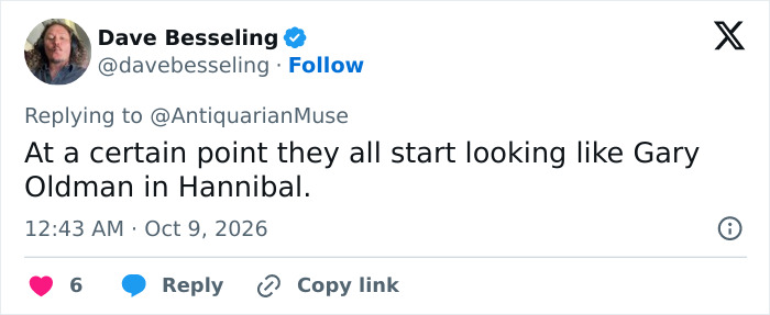 Social media reactions on Susan Dell's Transformation comparing her look to Gary Oldman in Hannibal.