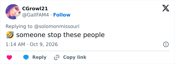 A tweet reaction with a laughing emoji about Susan Dell's Transformation.