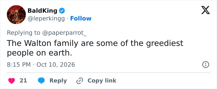 Online reaction to a Walmart employee retirement gift sparking public criticism. Online reaction to a Walmart employee retirement gift sparking public criticism.