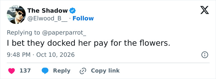 A comment reflecting public anger and workers rage regarding a loyal Walmart employee retirement gift. A comment reflecting public anger and workers rage regarding a loyal Walmart employee retirement gift.