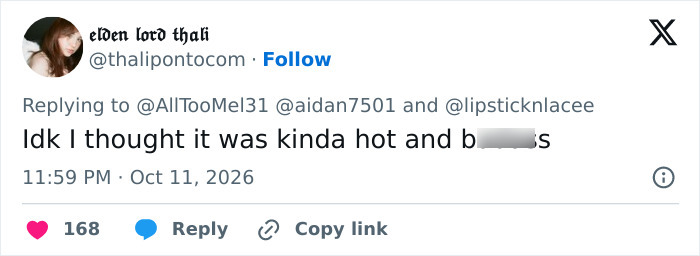 Fan tweet calling a pop star unhygienic stage action hot and bad a*s.