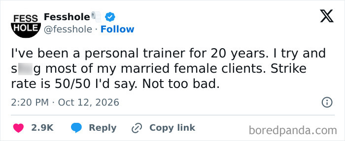 Anonymous confessions post about a personal trainer reflecting on their work and client history