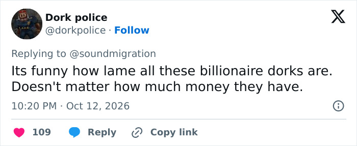 A post reacting to Mark Zuckerberg bizarre behavior, criticizing wealthy billionaire dorks. A post reacting to Mark Zuckerberg bizarre behavior, criticizing wealthy billionaire dorks.