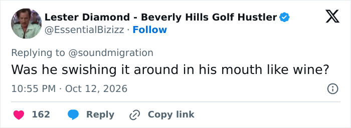 A tweet reacting to Mark Zuckerberg bizarre behavior and how he drinks Guinness like wine. A tweet reacting to Mark Zuckerberg bizarre behavior and how he drinks Guinness like wine.