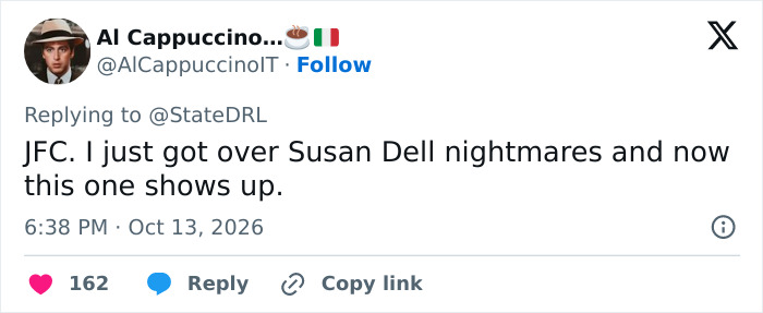 Tweet referencing Susan Dell nightmares related to ambassador portrait Tweet referencing Susan Dell nightmares related to ambassador portrait