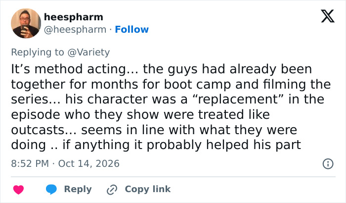 Review of method acting and character bullying in James McAvoy TV series Review of method acting and character bullying in James McAvoy TV series
