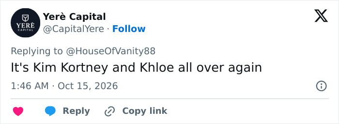 Tweet referencing Kim Kardashian's family controversy Tweet referencing Kim Kardashian's family controversy
