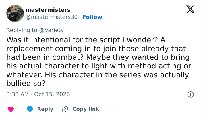 Twitter user wonders if bullying was intentional for James McAvoy method acting role Twitter user wonders if bullying was intentional for James McAvoy method acting role