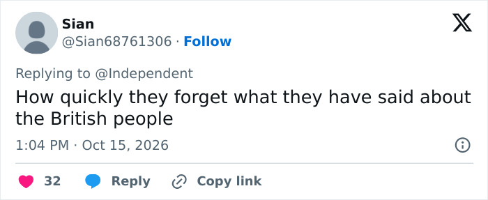 Comment on Meghan and Harry's remarks about British people Comment on Meghan and Harry's remarks about British people