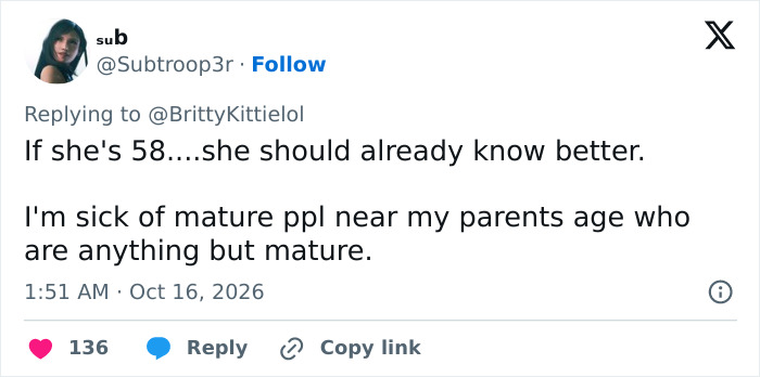 Twitter reply on maturity of 58 years old MAGA influencer