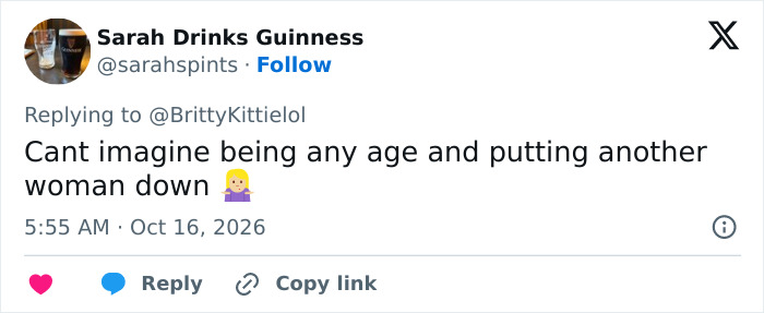 Twitter reply criticizing ageism in MAGA influencer post
